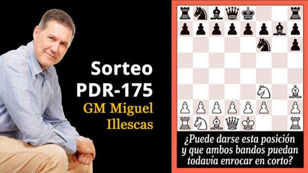 El gran maestro Miguel Illescas, director de la revista Peón de Rey, procede al sorteo de los premios del Concurso de PDR-175